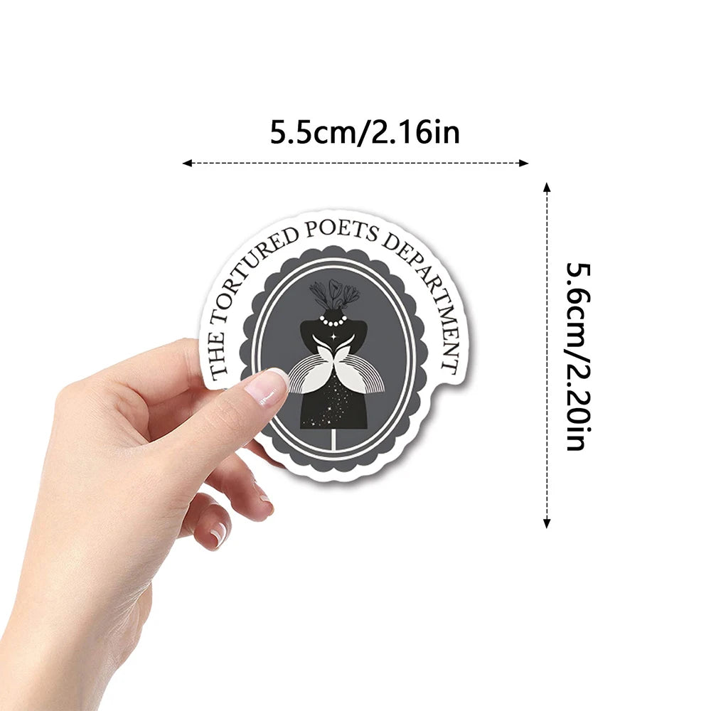 10/30/50/110pcs Hot Singer Album TTPD Stickers The Tortured Poets Depertment Decals DIY Phone Guitar Notebook Cool Sticker Toys