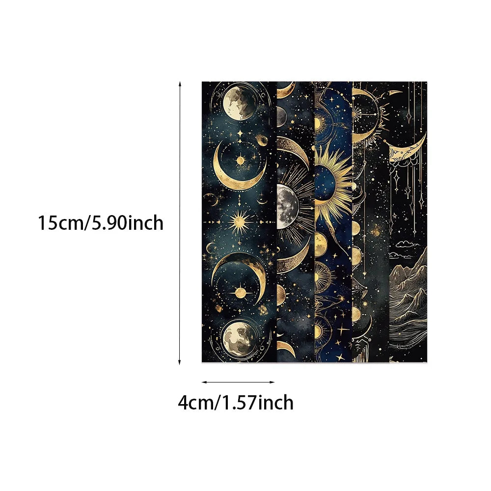 30Pcs Creative Mysterious Sun and Moon Bookmarks Advanced Student Supplies Book Pages Book Notes Reading Label Cards