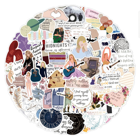 100-Piece Aesthetic Graffiti Sticker Pack (Swift-Inspired)
