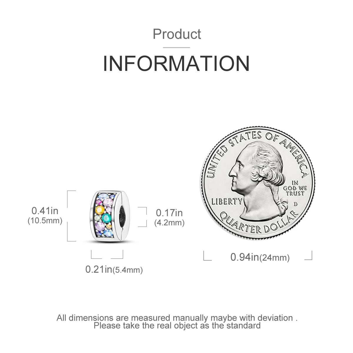 Charms Fit Original Beads 925 Sterling Silver Clip Charms Zircon Silicone Spacer Beads fit Bracelet Women DIY Gift