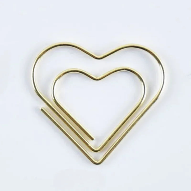 10pcs/set Metal Paperclips Multiple Cartoon Heart Animal Styles Paper Clip Book Scrapbook Planner Page Bookmark Binder Clip - élise & madelyn
