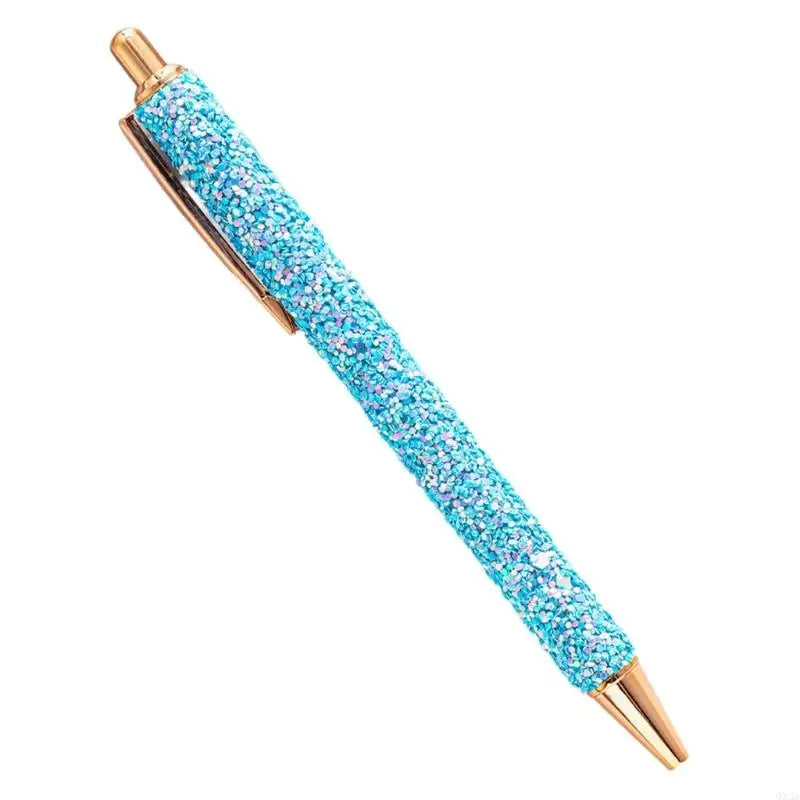 QX2A Fancy Pen for Women Girl Colorful Ballpoint Pen Sequins Journaling Pen