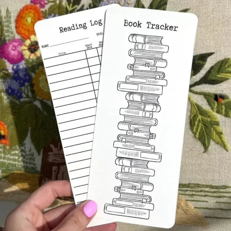 20Pcs Reading List Bookmark DIY Blank Bookmarks Personal Library Cards Reading Log Bookmark Perfect Gift for Reading Lovers