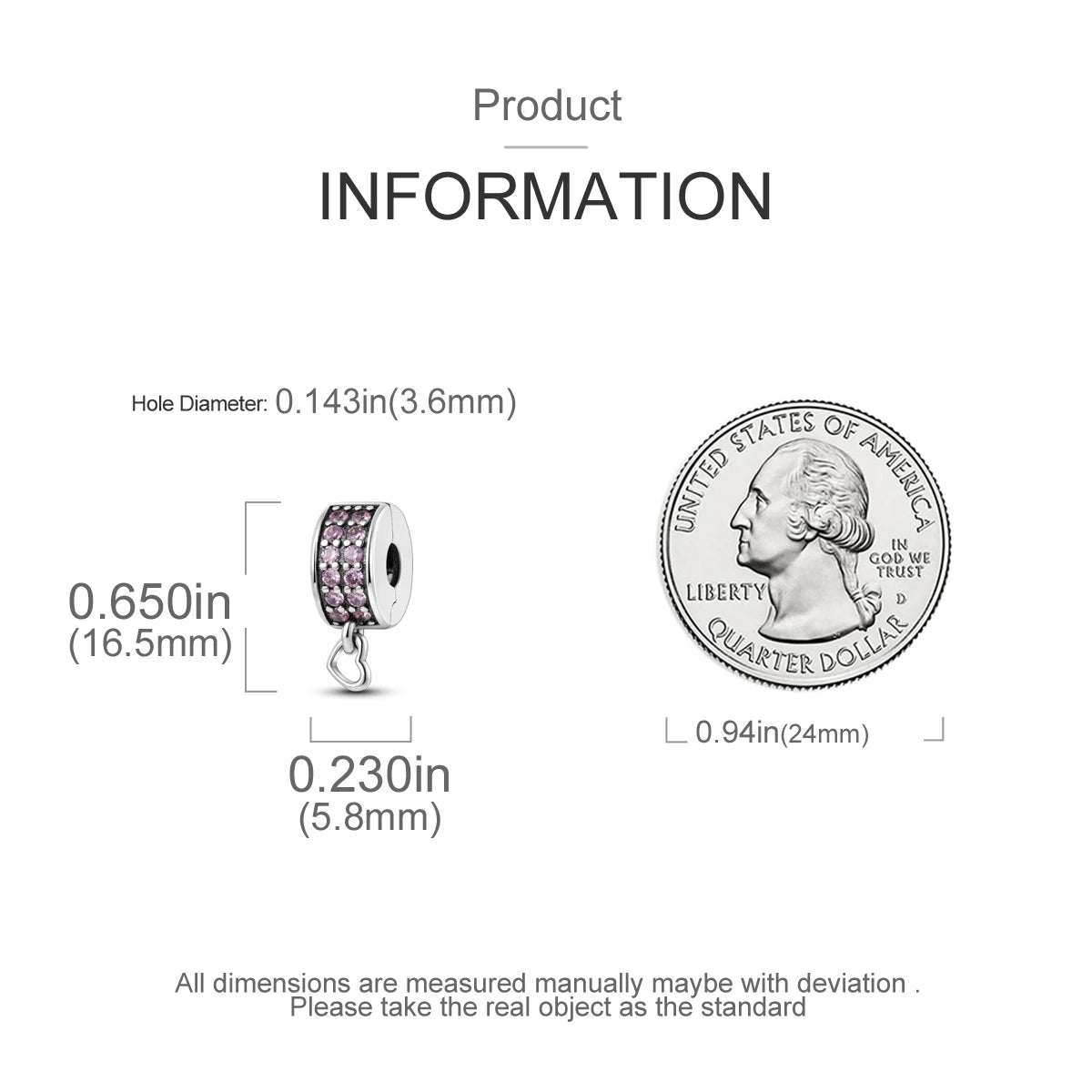 Charms Fit Original Beads 925 Sterling Silver Clip Charms Zircon Silicone Spacer Beads fit Bracelet Women DIY Gift