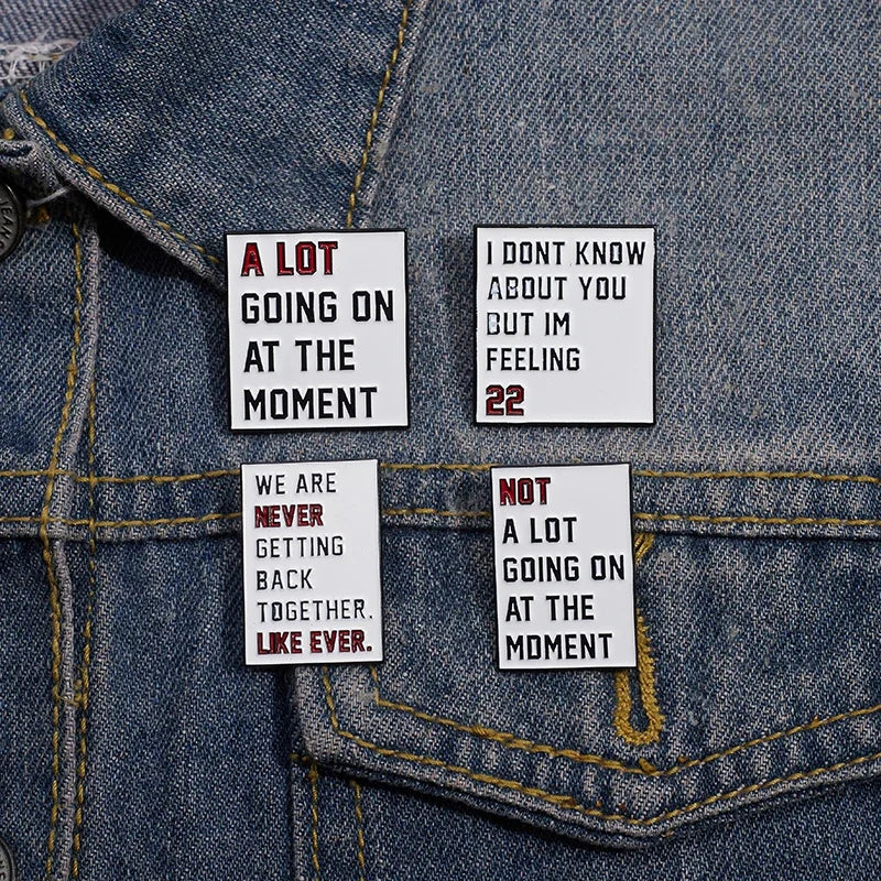 Pop Singer Inspired Enamel Pins — Cute Swiftie Aesthetic Lapel Pins