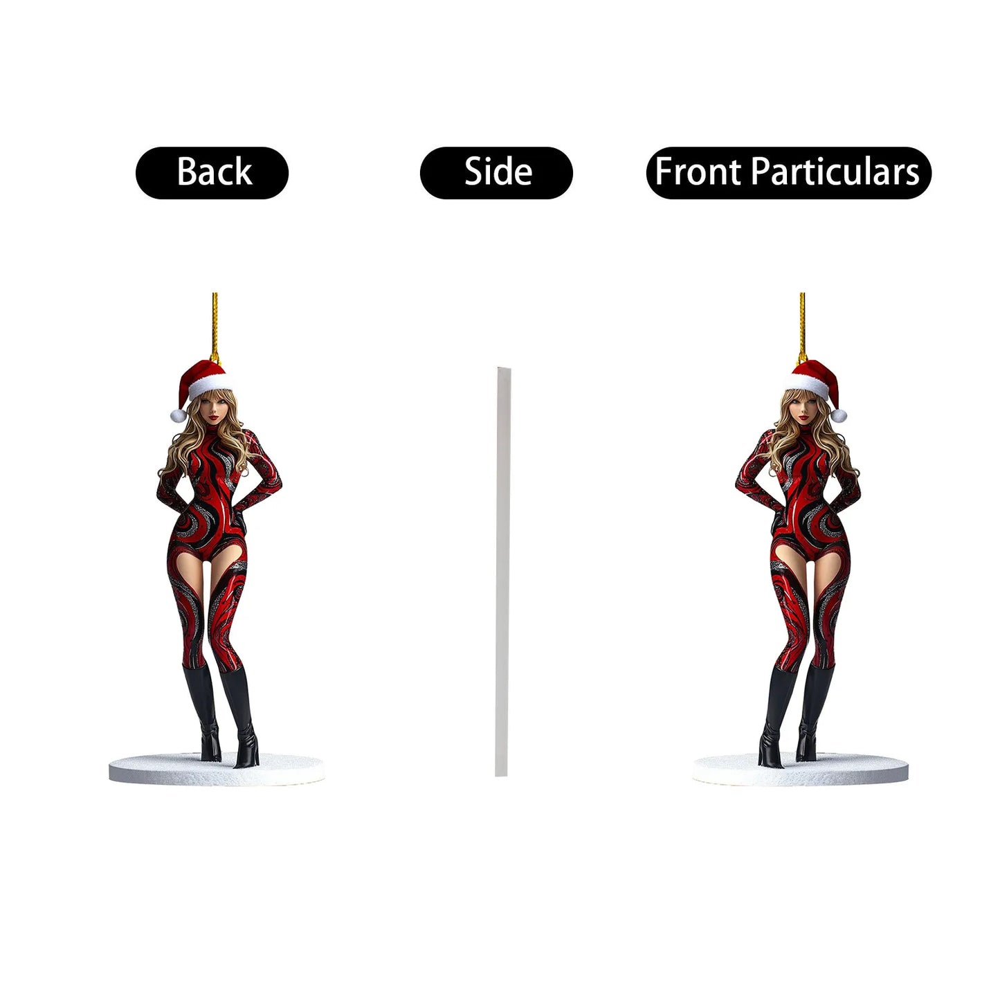 Pop Star Holiday Acrylic Ornaments – 2D Christmas Tree Hanging Decor