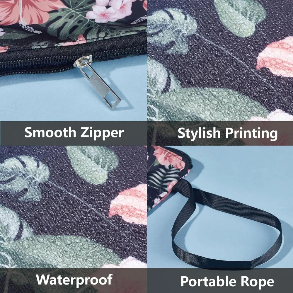 1pc Flower Book Sleeve Leaves Book Protector Plant Book Covers for Paperbacks Washable Fabric Cloth Book Cover with Zipper