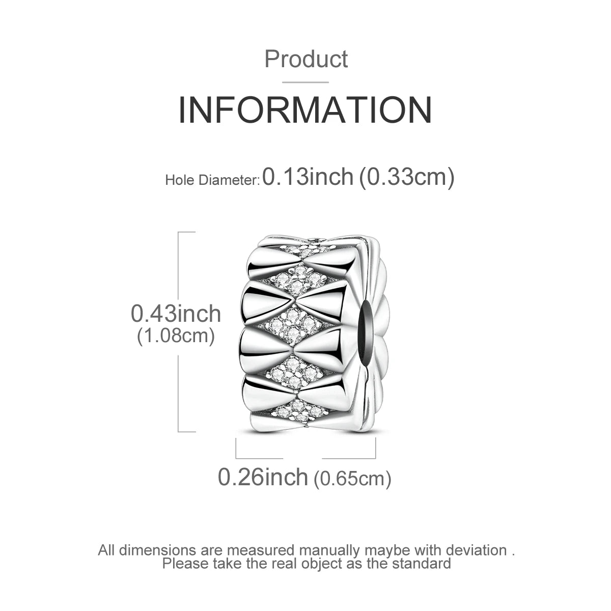 Charms Fit Original Beads 925 Sterling Silver Clip Charms Zircon Silicone Spacer Beads fit Bracelet Women DIY Gift