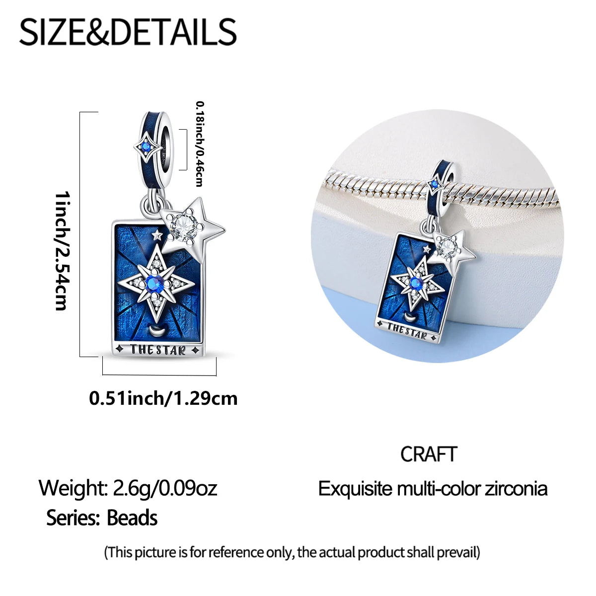 Silver 925 Original Charms Tarot Card Sun Love Fit Bracelet Making For Woman Jewelry