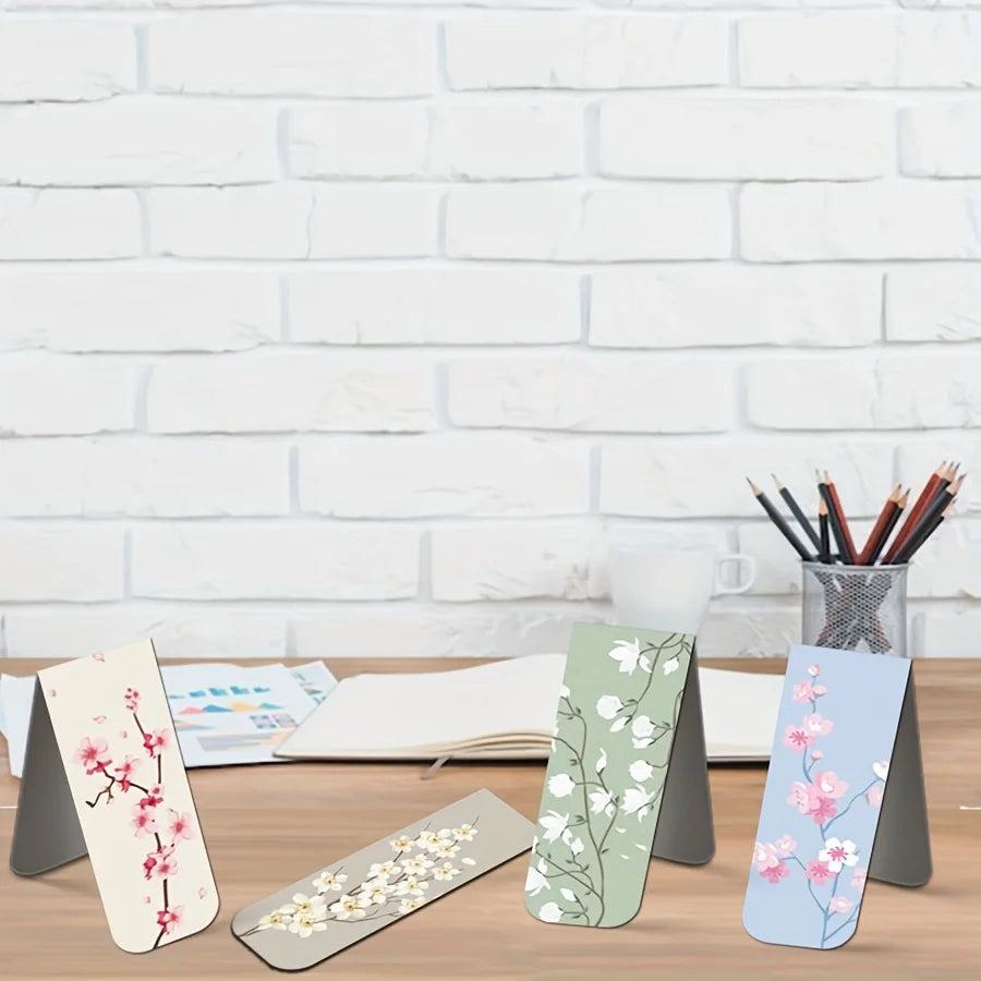 12pcs Magnetic Bookmarks For Women Flower Planner Magnetic Bookmark Assorted Book Magnets Page Markers Clip Magnetic Bookmarks