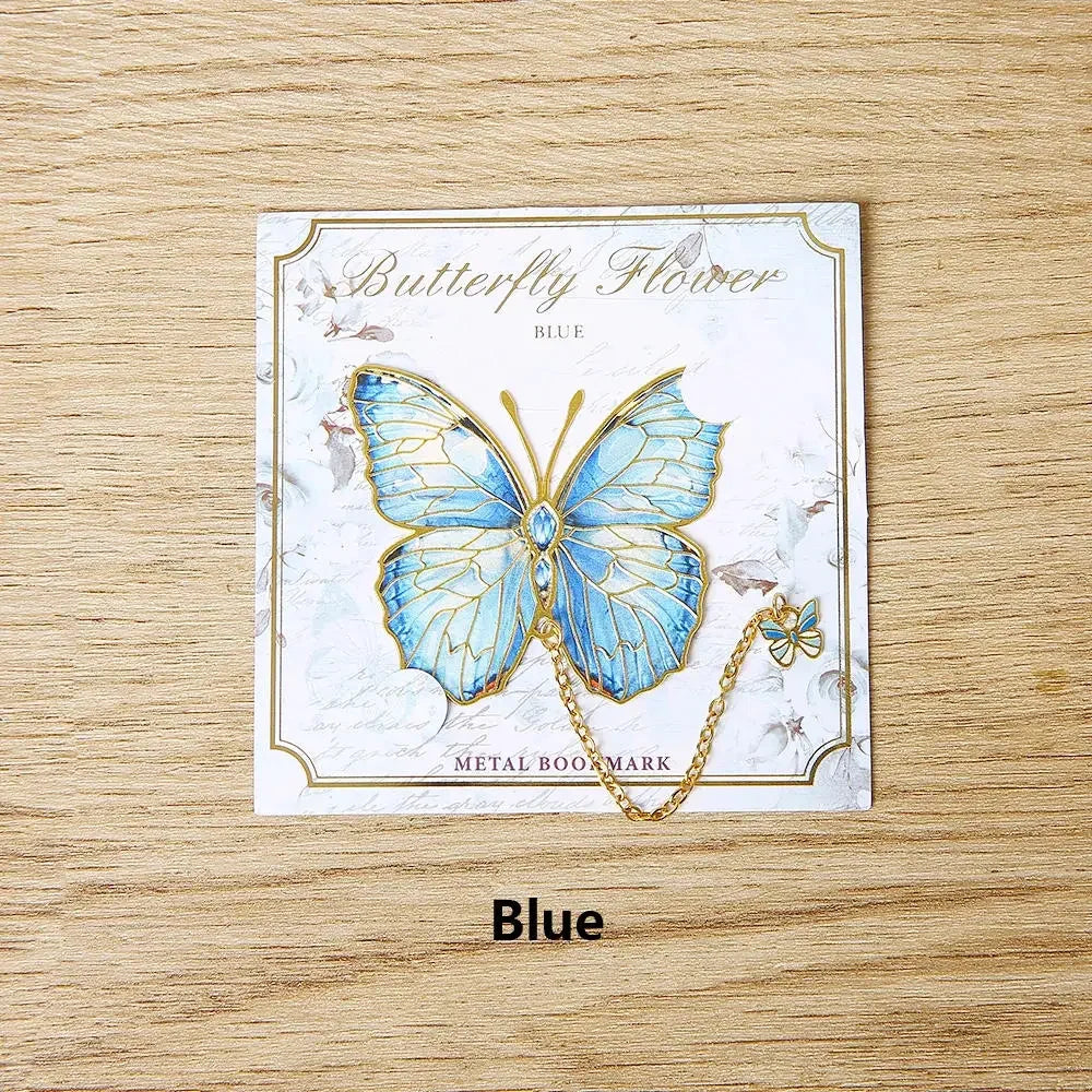 Aesthetic Stationery Metal Bookmark Hollow Flower Painting Bookmarks Student Reading Book Clip Book Accessories Teacher Gift