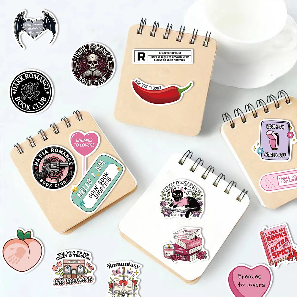 50/150PCS Romantic Reading Style Graffiti Star Covering Cartoon Stickers DIY Notebook Waterproof Stickers