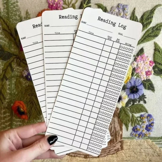 20Pcs Reading List Bookmark DIY Blank Bookmarks Personal Library Cards Reading Log Bookmark Perfect Gift for Reading Lovers