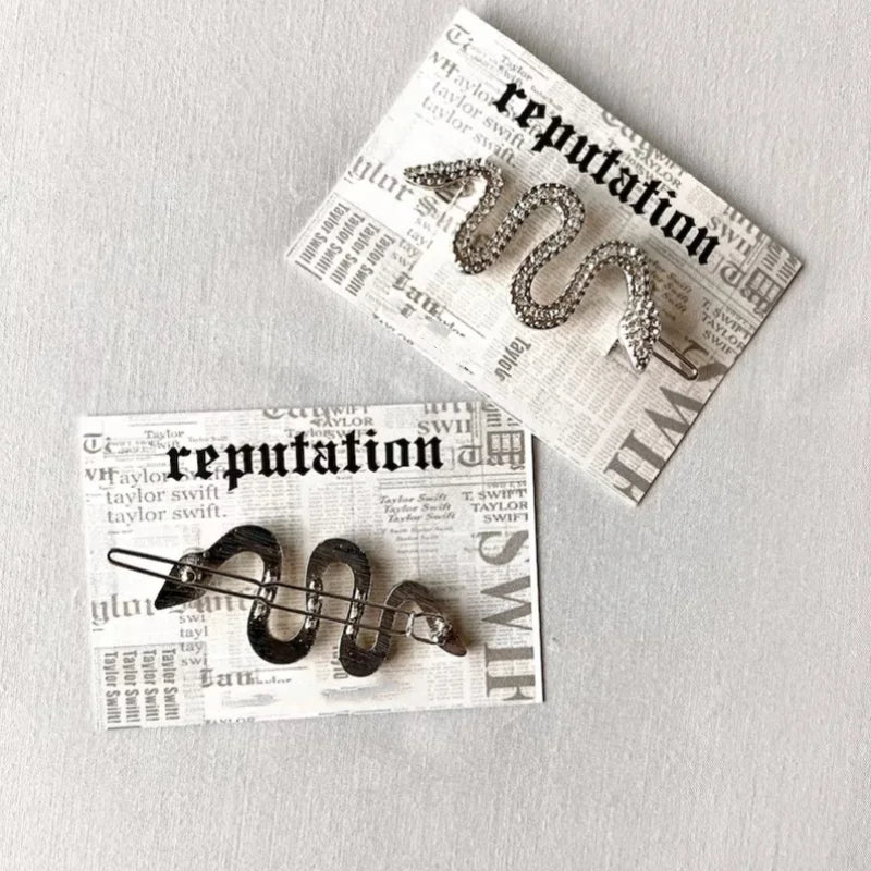 Reputation-Inspired Snake Barrette – Rhinestone Hair Clip | Dark Feminine Swiftie Accessory