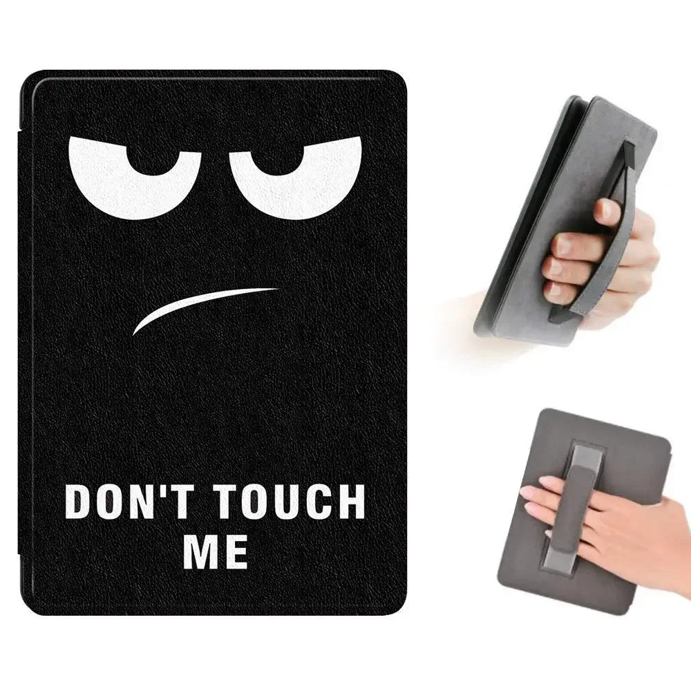 For Kindle Paperwhite 12th Generation Case 2024 Signature Edition 7 inch Leather Case with Hand Strap SA568B Auto Sleep Cover