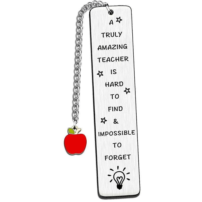 Stainless Steel Bookmark Graduation Season Gift Laser Engraving Thank You Teacher's Day Commemorative Gifts Christmas Metal