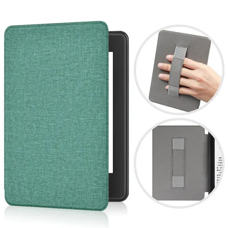 For Kindle Paperwhite 12th Generation Case 2024 Signature Edition 7 inch Leather Case with Hand Strap SA568B Auto Sleep Cover