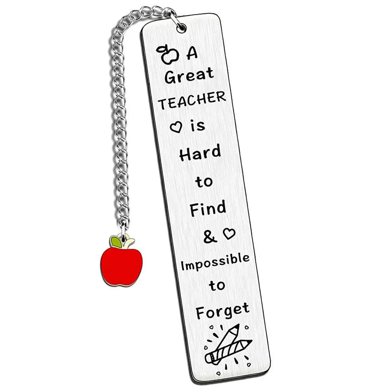 Stainless Steel Bookmark Graduation Season Gift Laser Engraving Thank You Teacher's Day Commemorative Gifts Christmas Metal