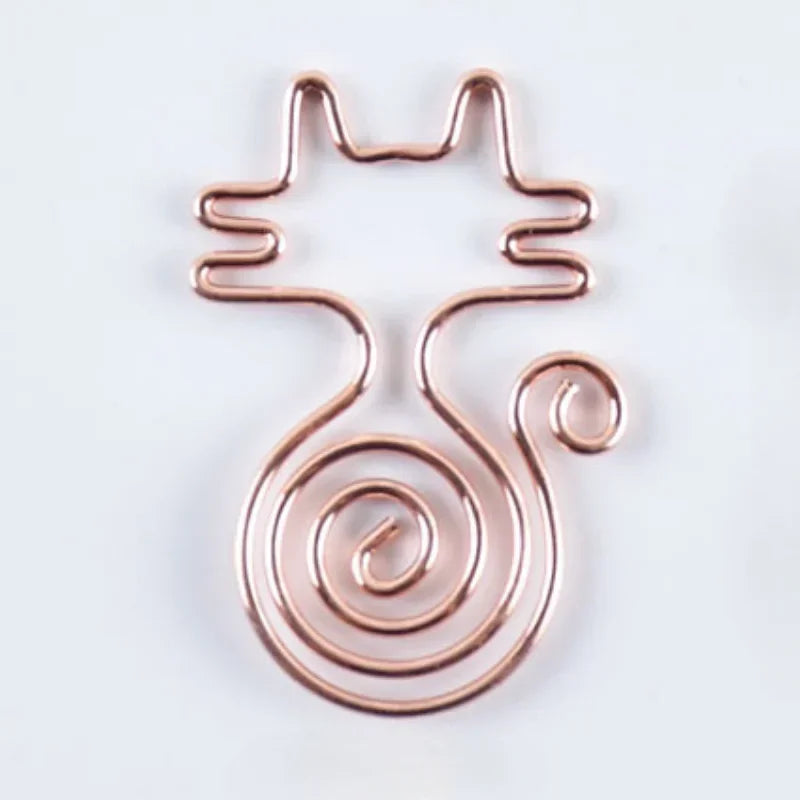 10pcs/set Metal Paperclips Multiple Cartoon Heart Animal Styles Paper Clip Book Scrapbook Planner Page Bookmark Binder Clip - élise & madelyn