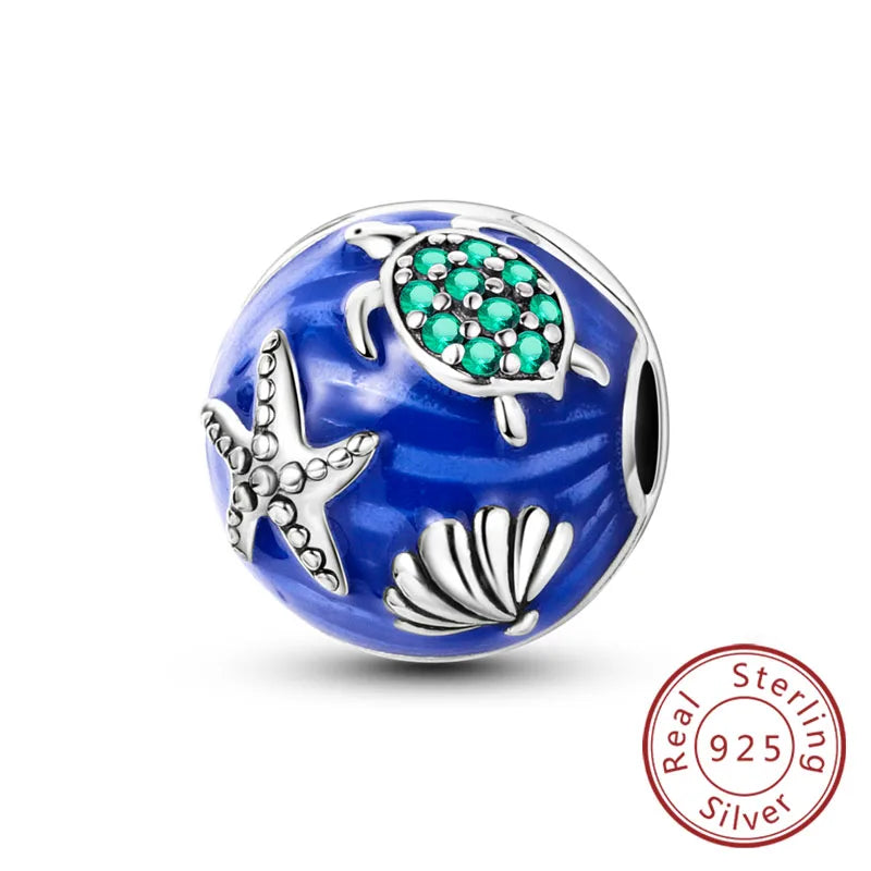 Fit Original Charms Beads 925 Sterling Silver Clip Charms Zircon Silicone Spacer Beads for Bracelet Women DIY Gift Party