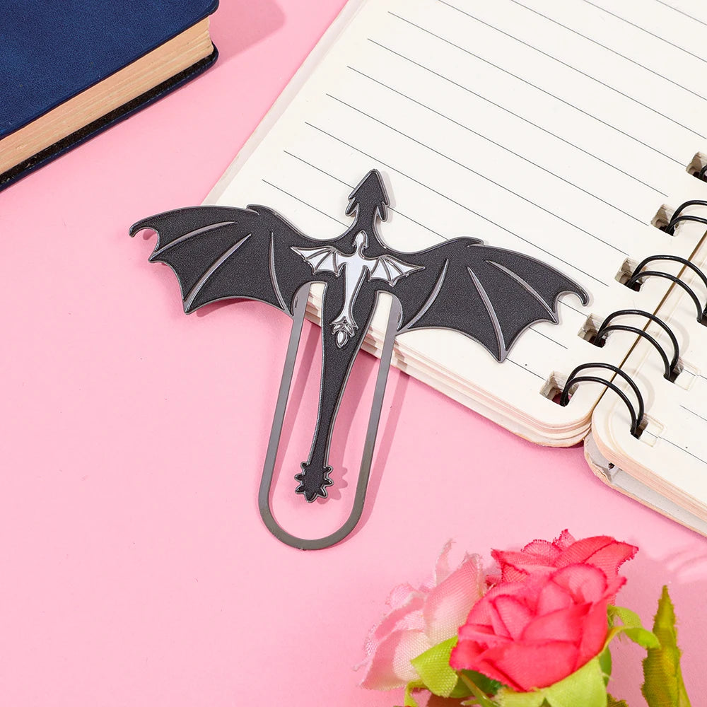 Creative Dragon Metal Bookmark Fantasy Animal Shaped Book Clip for Book Lovers Students Novelty Reading Accessory Stationery Gif