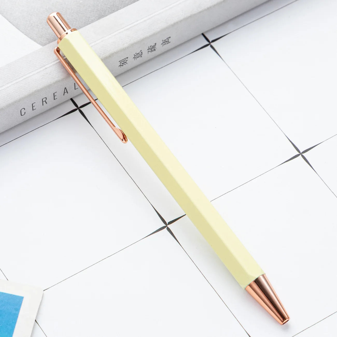 1 Piece Lytwtw's Creative Ballpoint Hexagon Metal press Pen Stationery School Office Supply