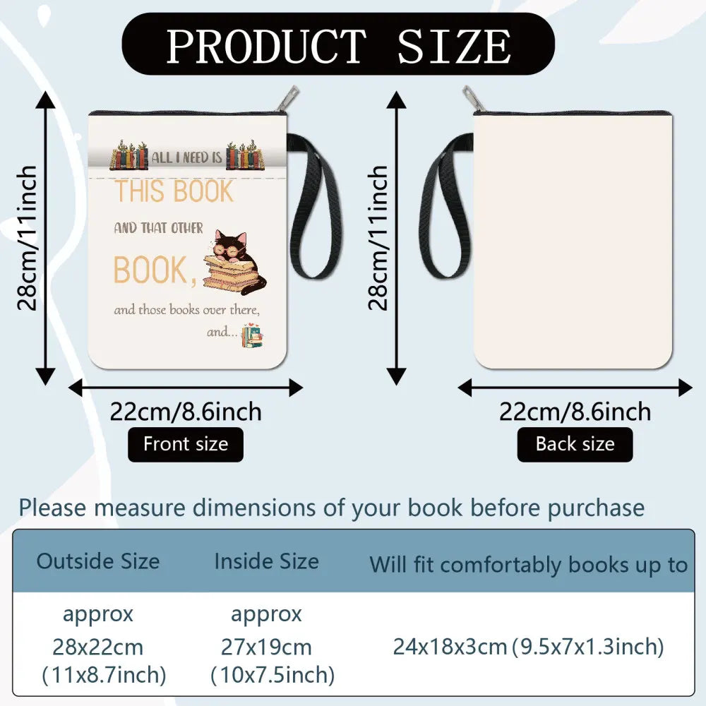 1 pc Sun Moon Star Book Sleeve with Zipper Galaxy Boho Book Protector Pouch for Paperback Black Space Waterproof Fabric