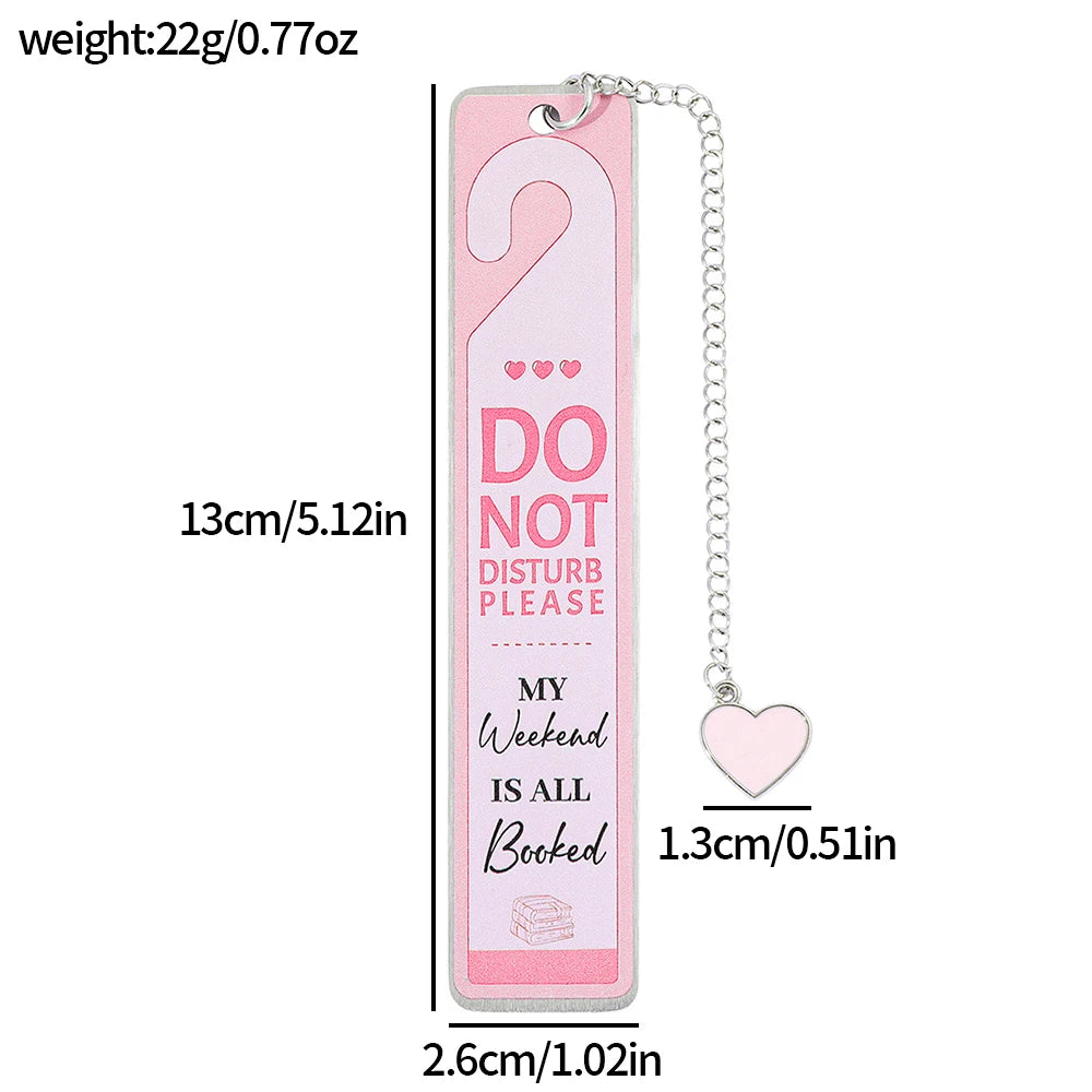 Fashion Pink Heart Bookmarks Valentine's Day Gifts for Girlfriends Everyday Gifts Reading Accessories for Book Lovers