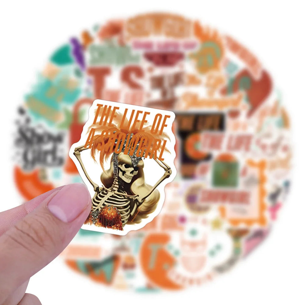 10/55Pcs The Life of A Showgir Stickers Famous Star Singer Decals for Laptop Suitcase Notebook Skateboard Waterproof Sticker
