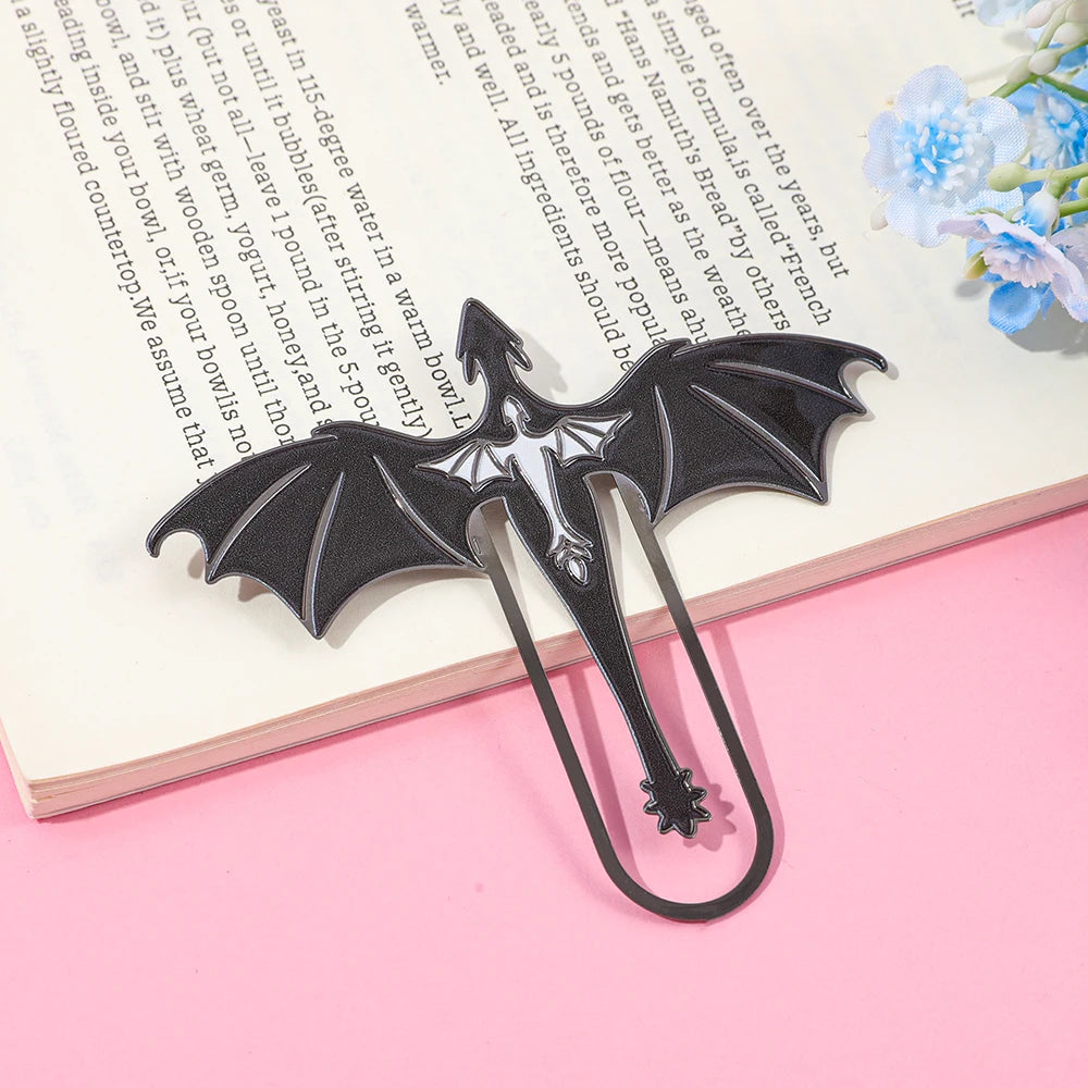 Creative Dragon Metal Bookmark Fantasy Animal Shaped Book Clip for Book Lovers Students Novelty Reading Accessory Stationery Gif