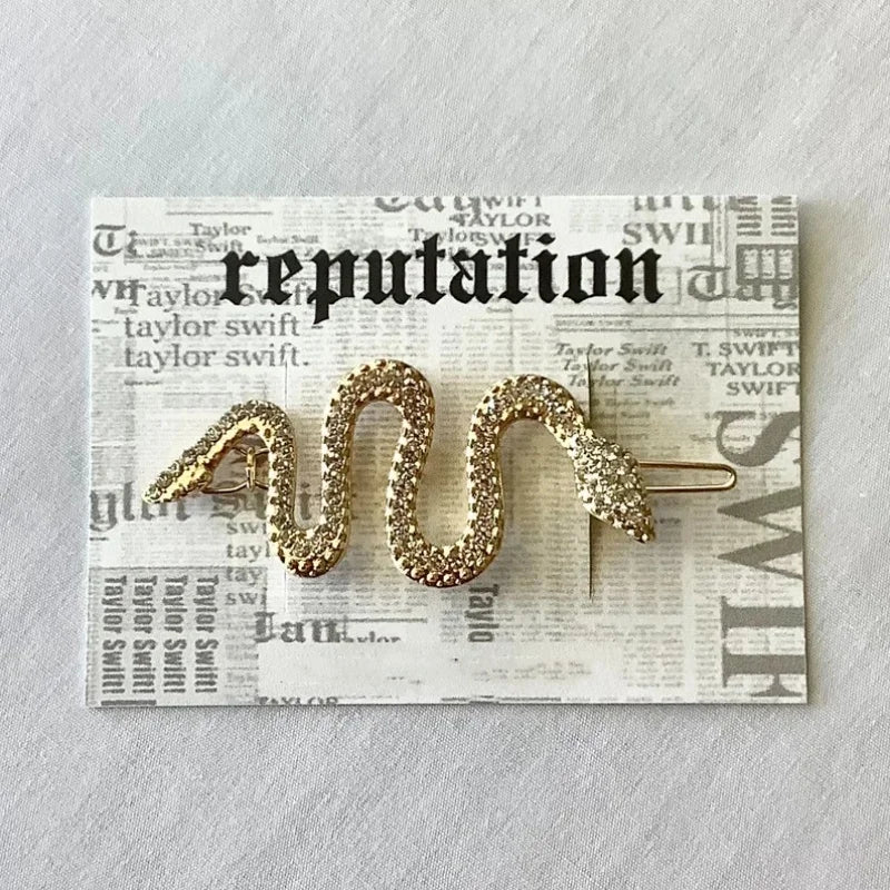 Reputation-Inspired Snake Barrette – Rhinestone Hair Clip | Dark Feminine Swiftie Accessory