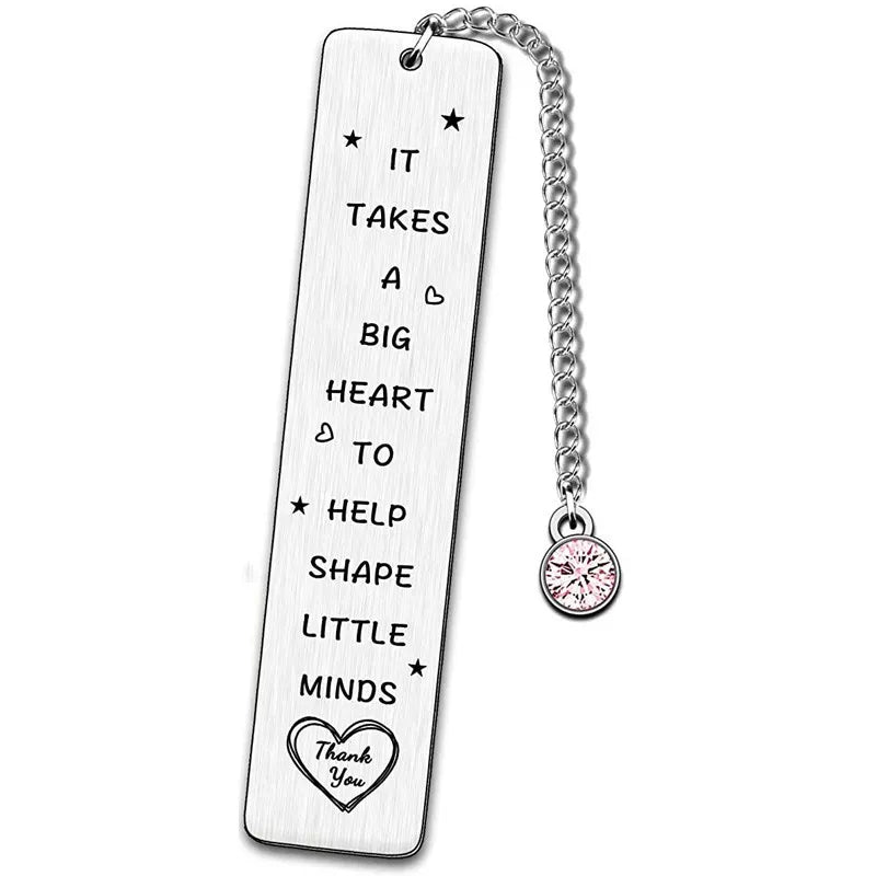 Stainless Steel Bookmark Graduation Season Gift Laser Engraving Thank You Teacher's Day Commemorative Gifts Christmas Metal