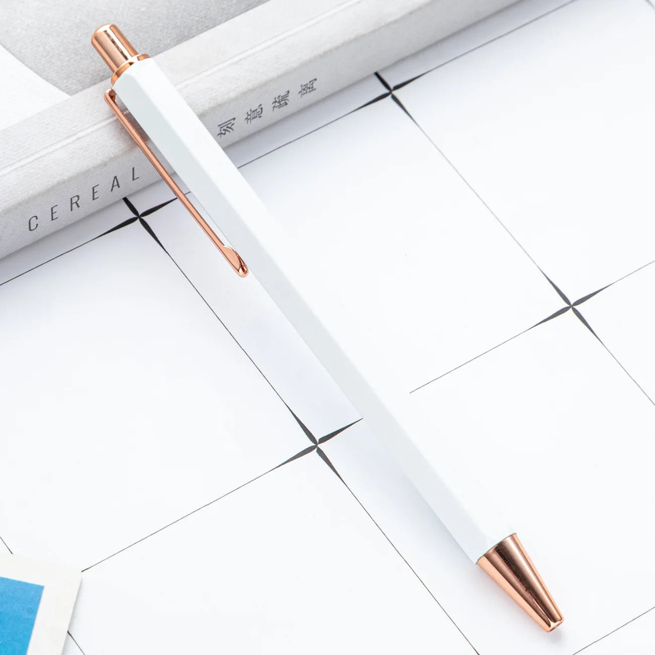 1 Piece Lytwtw's Creative Ballpoint Hexagon Metal press Pen Stationery School Office Supply