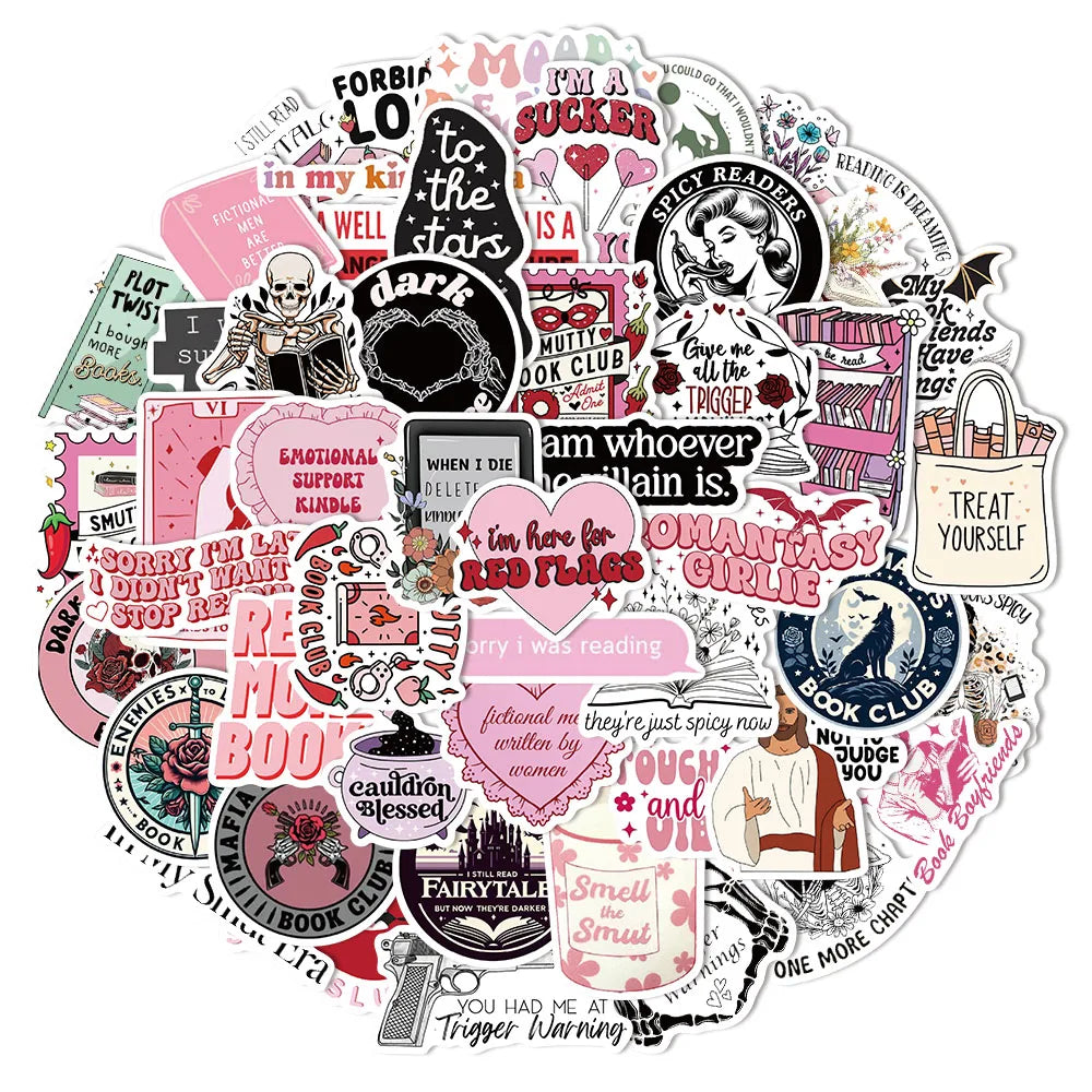 50/150PCS Romantic Reading Style Graffiti Star Covering Cartoon Stickers DIY Notebook Waterproof Stickers