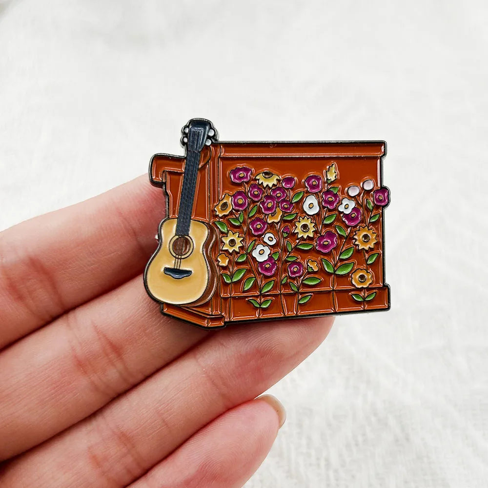 Surprise Songs Piano & Guitar Enamel Pin – The Perfect Collectible for Swifties