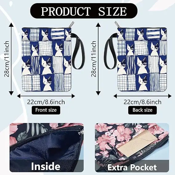 1pc Giraffe Book Sleeve Cartoon Animal Book Covers Book Protector for Paperbacks Washable Fabric Cloth Book Cover with Zipper