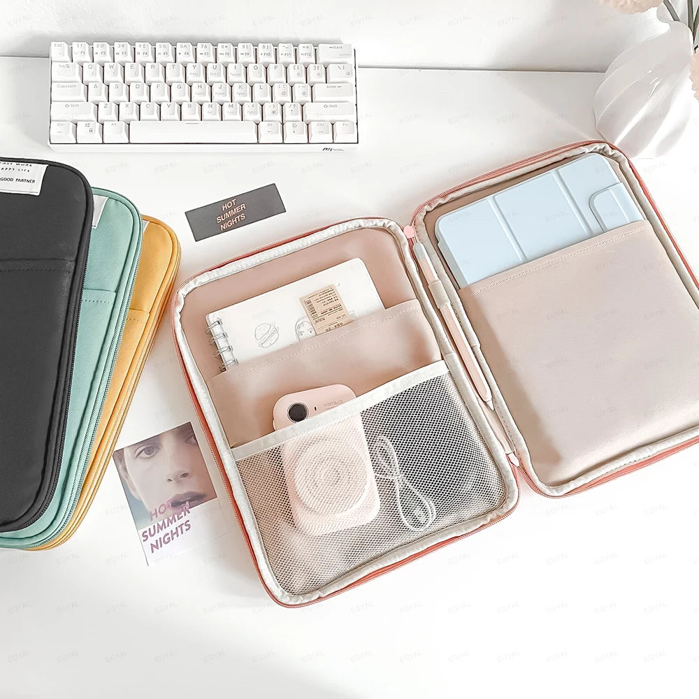 Tablet Sleeve Bag 9-11 inch for XiaoMi Pad 5 Pro iPad Air Pro 11 13 M4 M2 10th/9/8 10.2 For Samsung Huawei Shockproof Pouch Bags