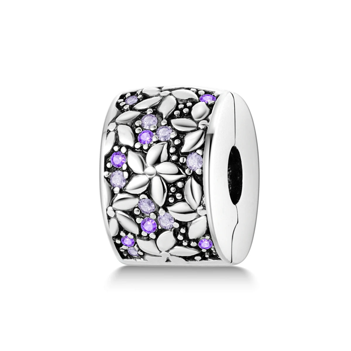 Charms Fit Original Beads 925 Sterling Silver Clip Charms Zircon Silicone Spacer Beads fit Bracelet Women DIY Gift