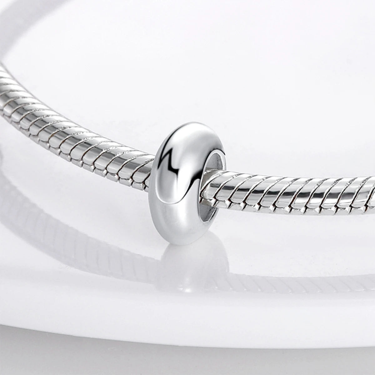 Charms Fit Original Beads 925 Sterling Silver Clip Charms Zircon Silicone Spacer Beads fit Bracelet Women DIY Gift