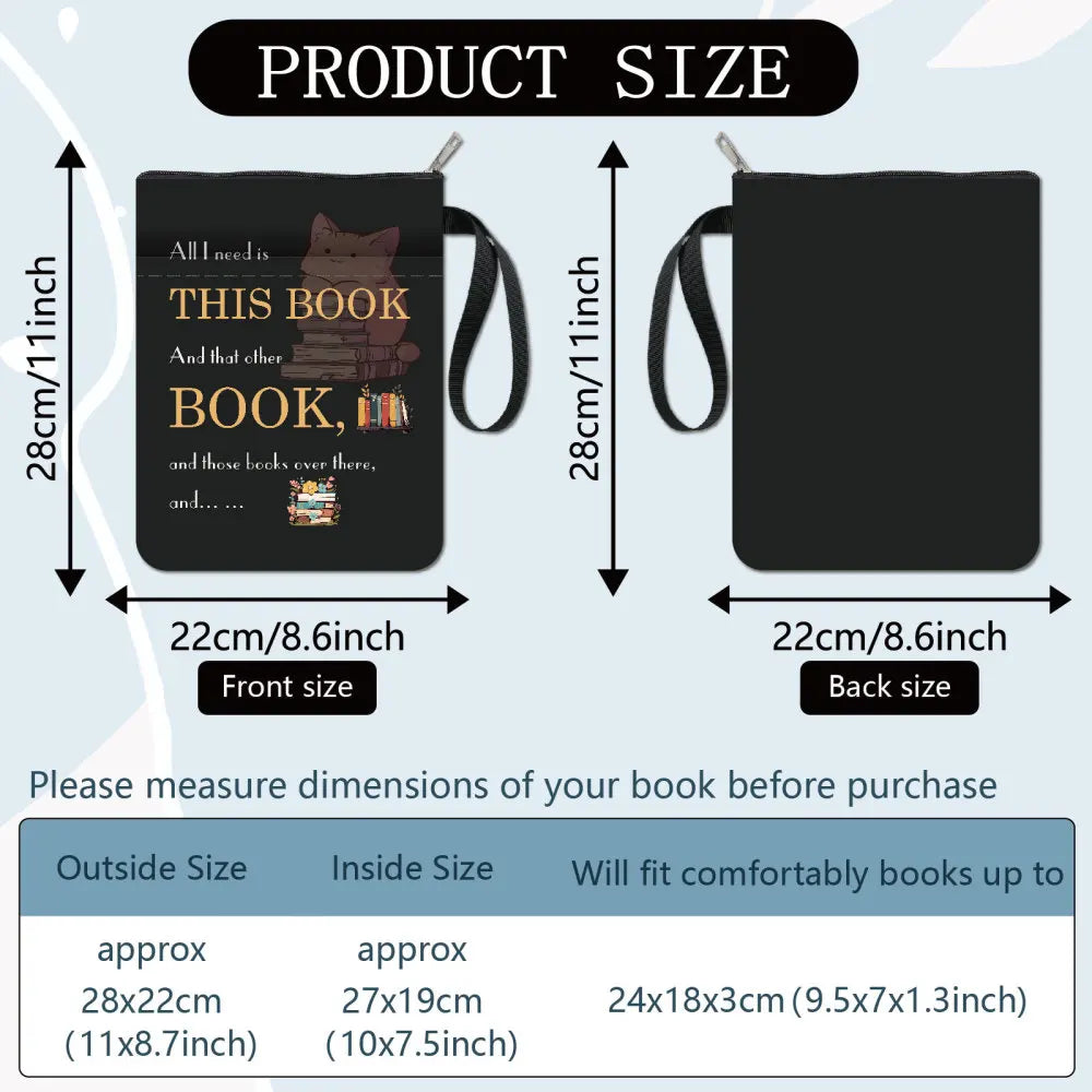 1 pc Sun Moon Star Book Sleeve with Zipper Galaxy Boho Book Protector Pouch for Paperback Black Space Waterproof Fabric