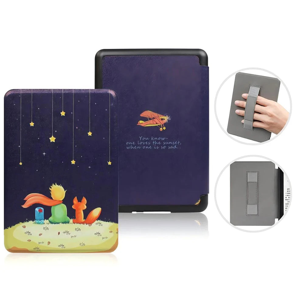 For Kindle Paperwhite 12th Generation Case 2024 Signature Edition 7 inch Leather Case with Hand Strap SA568B Auto Sleep Cover