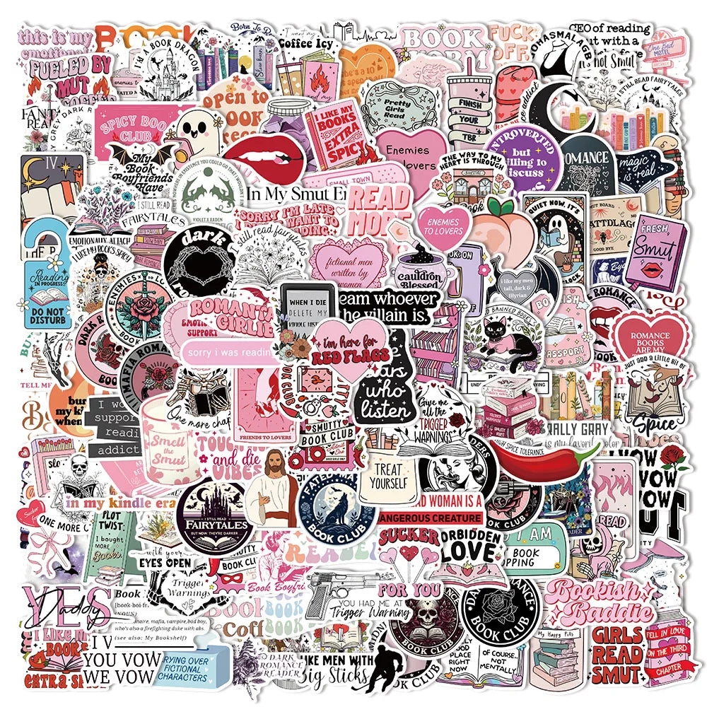 50/150PCS Romantic Reading Style Graffiti Star Covering Cartoon Stickers DIY Notebook Waterproof Stickers