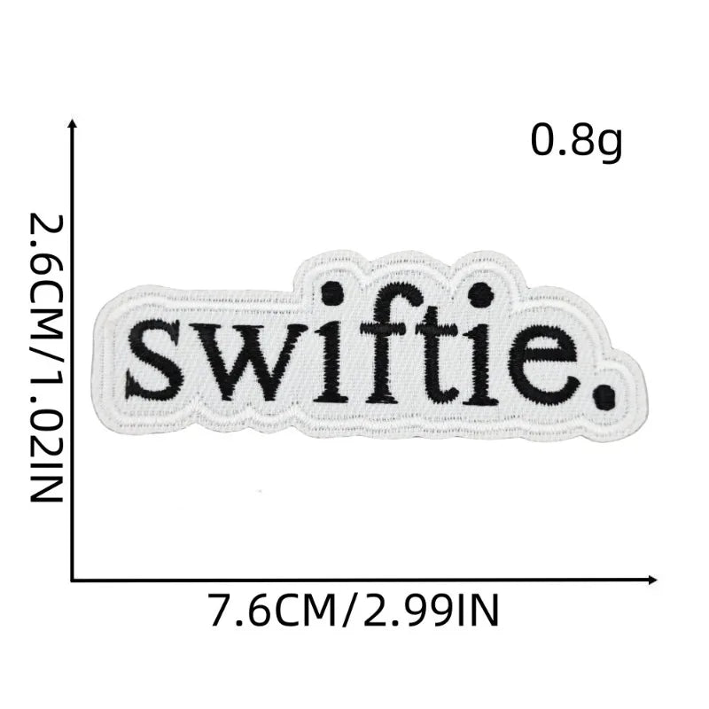 Swiftie Iron-On Embroidered Patches – 13, Lover, Midnights, Red, 1989, Swiftie Badge Appliqués