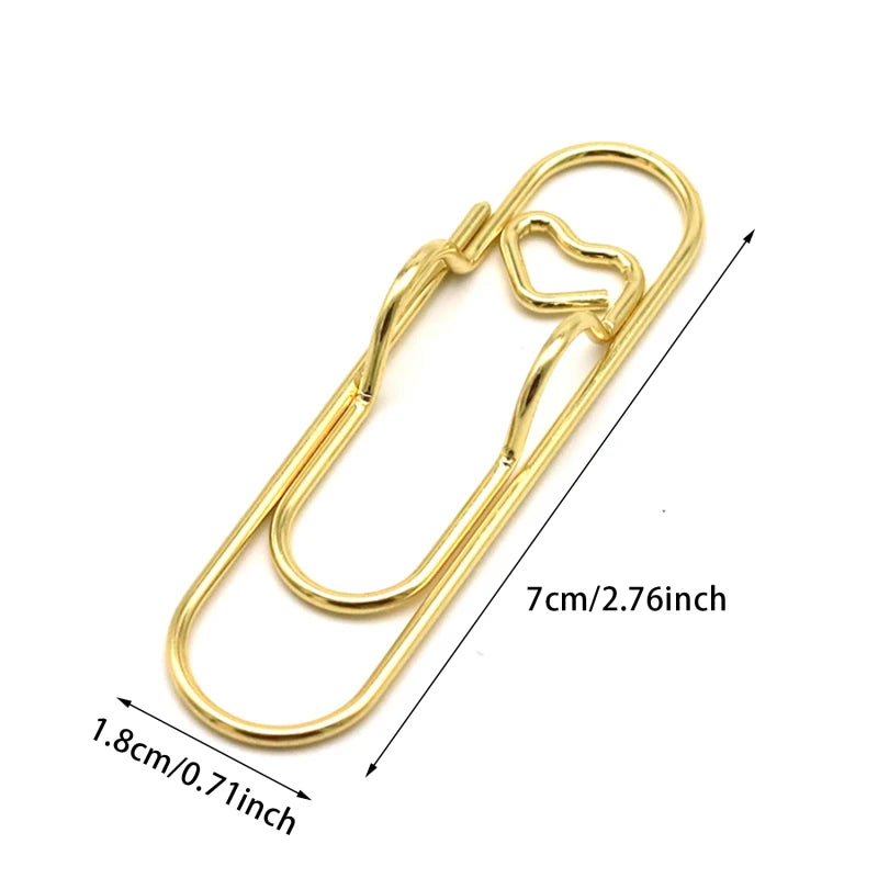 15pcs/set Love Model Paper Clip Metal Bookmark Photo Flipchart Memo Ticket Holder Office School Stationery Supplies