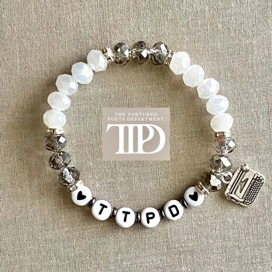 TTPD The Tortured Poets Department Friendship Bracelet TTPD Bracelet Taylor Inspired Typewriter Charm Taylor Jewelry Taylor Merch TTPD Gifts