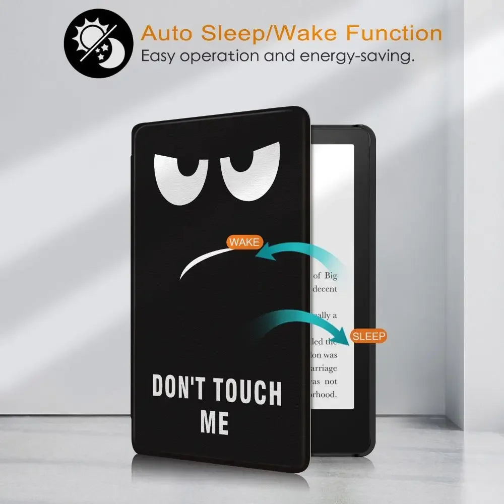 For Kindle Paperwhite 12th Generation Case 2024 Signature Edition 7 inch Leather Case with Hand Strap SA568B Auto Sleep Cover