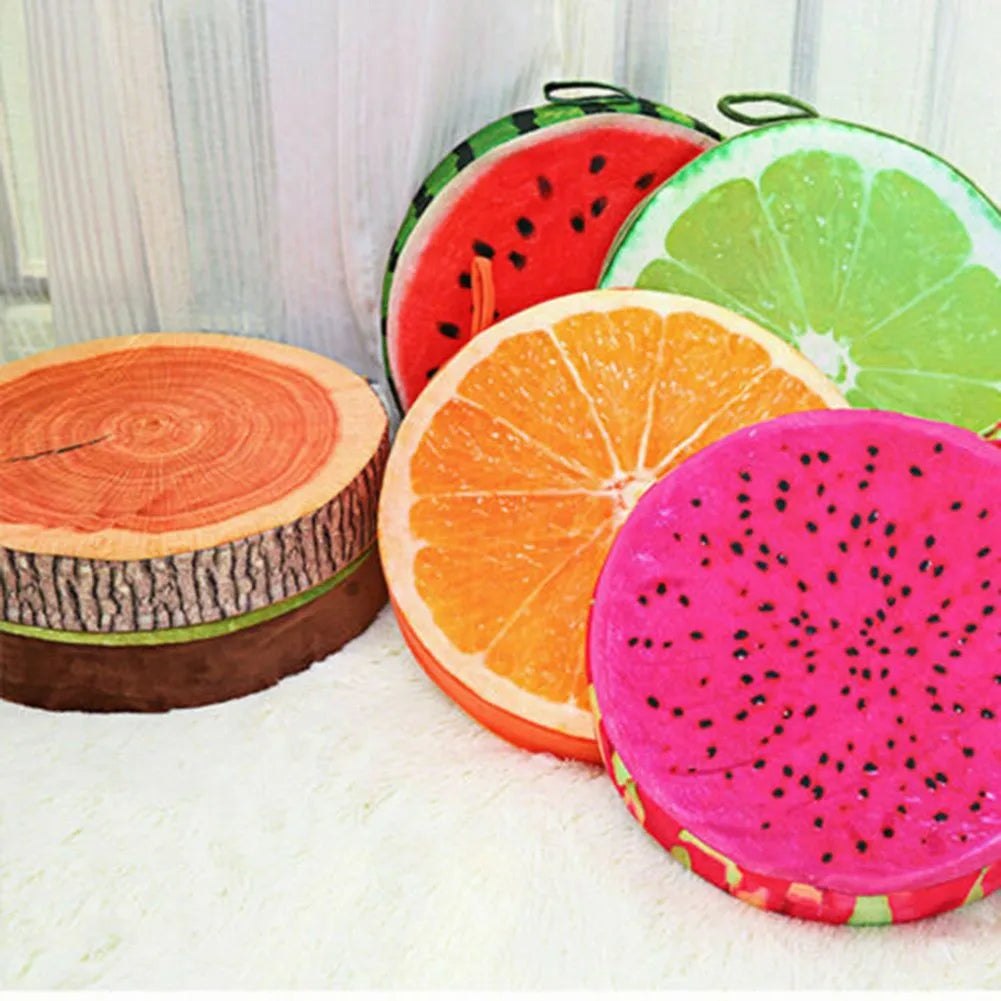 33cm Cushion Fruit Shape For  In-bed Reading And Watching Back And Head Pillow Round Cushion Lint-free