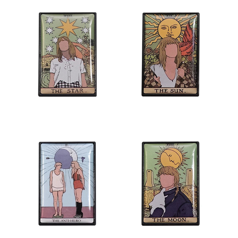 Pop Singer-Inspired Enamel Pin Sets – Aesthetic Enamel Brooches, Lyrics & Outfits | Cute Collectible Accessories for Bags, Jackets & Lanyards