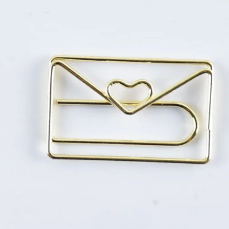 10pcs/set Metal Paperclips Multiple Cartoon Heart Animal Styles Paper Clip Book Scrapbook Planner Page Bookmark Binder Clip