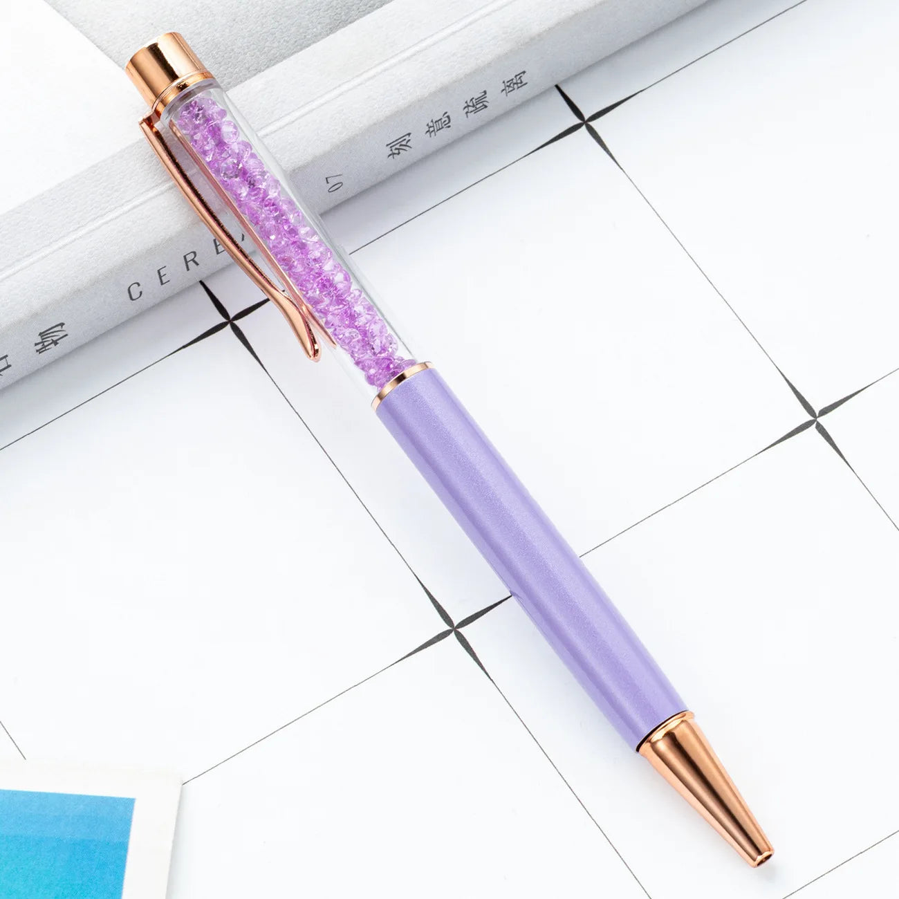 30PCS  Metal crystal pens, office students, multi-color rotary rhinestone pens, wholesale advertising gifts, ballpoint pens